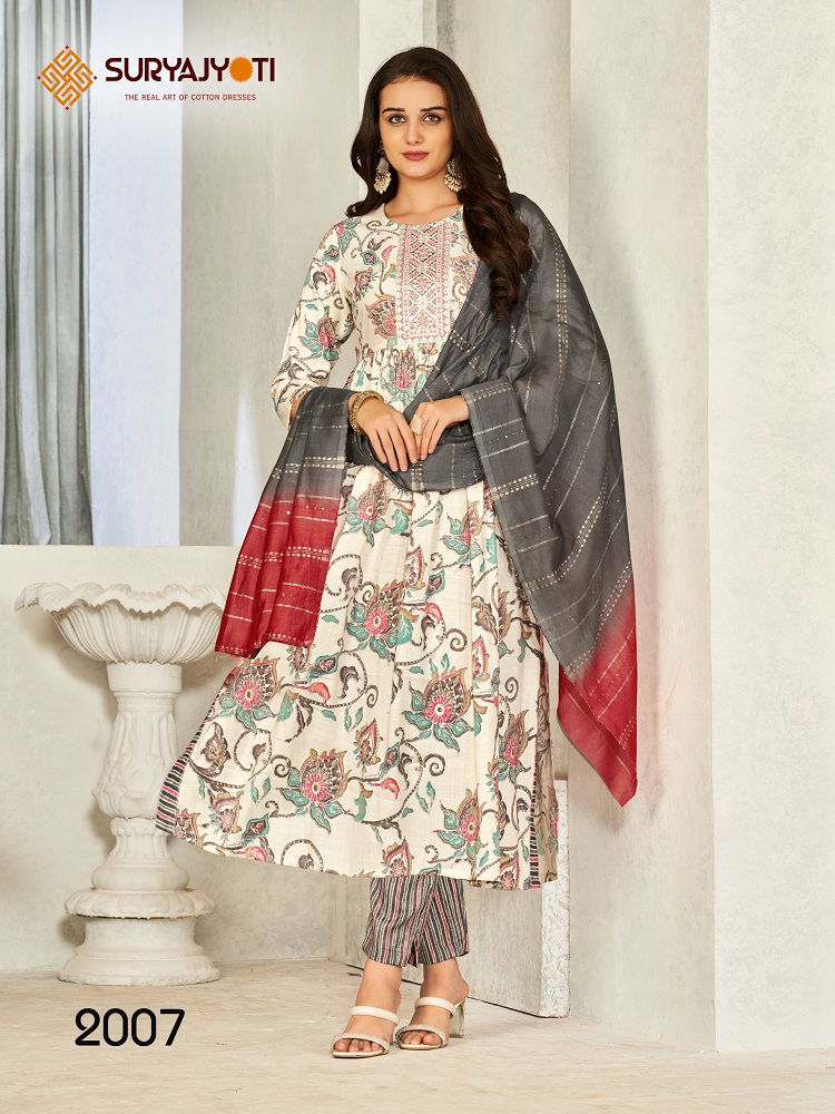 Padmavati Vol 2 By Suryajyoti Naira Cut Kurti With Pant Dupatta wholesale market in Surat
